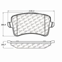104.13860 Тормозные колодки Posi-Quiet Metallic AUDI зад.
