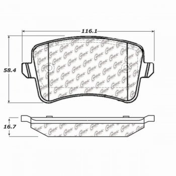 104.13860 Тормозные колодки Posi-Quiet Metallic AUDI зад. 