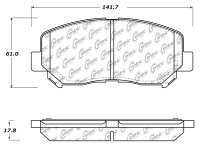 105.16401 Тормозные колодки Posi-Quiet Ceramic CHRYSLER перед