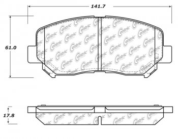 105.16401 Тормозные колодки Posi-Quiet Ceramic CHRYSLER перед 