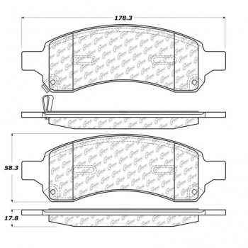 104.11690 Тормозные колодки Posi-Quiet Metallic BUICK, CHEVROLET, GMC ; BUICK/RAINIER; CHEVROLET/SSR; CHEVROLET/TRAILBLAZER; GMC/ENVOY