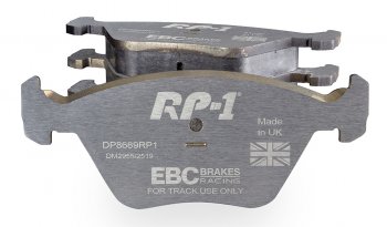 DP8689RP1 EBC Brakes Racing's RP-1™ Тормозные колодки перед BMW 5 (E34), 7 (E32), M3, M5, M, Z3, Z4; BMW (ALPINA) Roadster S (E85); WIESMANN MF 3, MF 30 выпуска 1987-2009 года
