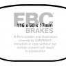 DP21425 EBC Brakes Greenstuff тормозные колодки зад ALFA ROMEO 159, Brera, Spider; LANCIA Delta
