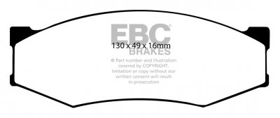 DPC538 EBC Heavy Duty Carbon колодки зад. 