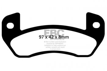 DP849  EBC Brakes Ultimax2 Тормозные колодки зад. AIXAM 400 выпуска 1998 — 2022 года