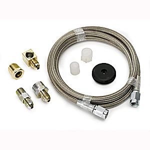 4' STAINLESS GAUGE LINE KIT #3 AUTO METER #3235 #3 (-3AN) 4ft., 3/16" ID Fittings