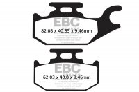 FA307TT EBC BRAKES Organic тормозные колодки  BOMBARDIER DS, Outlander, Quest, Traxter; CAN AM DS, Outlander, Rally, Renegade; CANNONDALE Blaze, Cannibal, FX, Moto, Speed, Glamis; JOHN DEERE Buck, Trail; YAMAHA YF