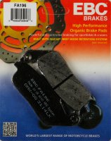 FA196 EBC BRAKES Organic тормозные колодки BUELL, DAELIM, HONDA, KYMCO, MBK, SYM, TRIUMPH, VICTORY, W K BIKES, YAMAHA