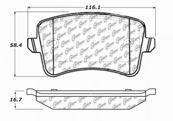 104.13861 Тормозные колодки Posi-Quiet Metallic AUDI зад. 