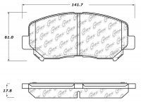 105.16402 Тормозные колодки Posi-Quiet Ceramic CHRYSLER перед
