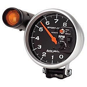 5" тахометр, 8,000 RPM, SHIFT-LITE, SPORT-COMP AUTO METER #3905 TachometerShift-Lite