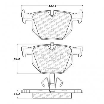104.11700 Тормозные колодки Posi-Quiet Metallic BMW 