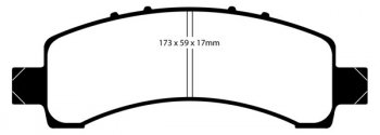 DP61667 EBC Brakes Greenstuff тормозные колодки зад CADILLAC Escalade; CHEVROLET Avalanche, Tahoe; GMC Yukon/Yukon Denali выпуска 2002-2006 года