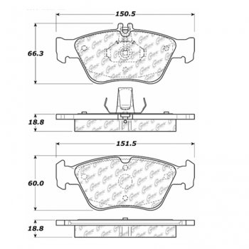 106.07100 Тормозные колодки PosiQuiet Extended Wear MERCEDES-BENZ 