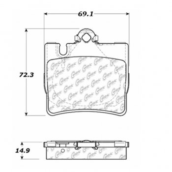106.08480 Тормозные колодки PosiQuiet Extended Wear MERCEDES-BENZ 