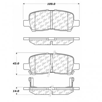 106.09990 Тормозные колодки PosiQuiet Extended Wear CHEVROLET ; BUICK/ALLURE; BUICK/LA; PONTIAC/GRAND