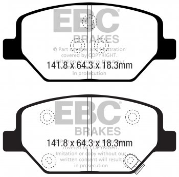 DP22351 EBC Brakes Greenstuff тормозные колодки перед. HOLDEN Commodore; OPEL Insignia; VAUXHALL Insignia выпуска 2017-2020 года