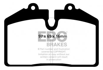 DP21013 EBC Brakes Greenstuff тормозные колодки передние FORD Puma для машин выпуска 1999-2000 года