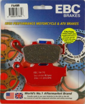 FA496 EBC BRAKES Organic тормозные колодки  HONDA CBR; SUZUKI GW, SFV 2009-2013 года выпуска