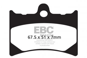 FA126R EBC BRAKES Organic тормозные колодки  ALFER 125, 250, 300; APRILIA AF1, RS, Tuono; BENELLI Devil, Spring, Tarno; BETA Euro; GILERA 125, GFR, Nordwest, Nord-West; KTM EXC, MX, MX, EXC; MOTO GUZZI 1000 1987-2005 года выпуска