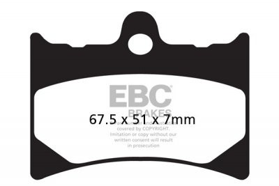FA126R EBC BRAKES Organic тормозные колодки  ALFER 125, 250, 300; APRILIA AF1, RS, Tuono; BENELLI Devil, Spring, Tarno; BETA Euro; GILERA 125, GFR, Nordwest, Nord-West; KTM EXC, MX, MX, EXC; MOTO GUZZI 1000 1987-2005 года выпуска