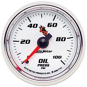 2-1/16" Давление масла, 0-100 PSI, MECH, C2 AUTO METER #7121 Oil Pressure