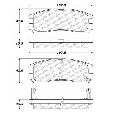 104.03830 Тормозные колодки Posi-Quiet Metallic CHRYSLER, DODGE ; CHRYSLER/SEBRING; DODGE/AVENGER; DODGE/COLT
