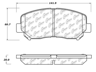 105.16403 Тормозные колодки Posi-Quiet Ceramic JEEP перед 