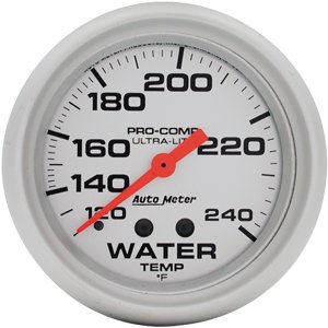 2-5/8" датчик температура воды, 120- 240`F, 6' LINE, MECH AUTO METER #4432 Water Temperature