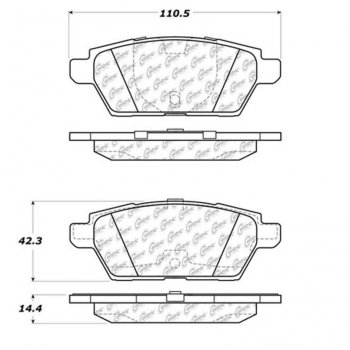 105.11610 Тормозные колодки Posi-Quiet Ceramic FORD, LINCOLN, MAZDA, MERCURY ; FORD/FUSION; LINCOLN/MKZ; LINCOLN/ZEPHYR; MAZDA/6; MERCURY/MILAN