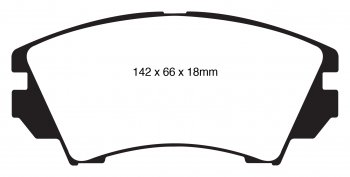 DP22014 EBC Brakes Greenstuff тормозные колодки перед. CHEVROLET Malibu; OPEL Astra, Cascada, GTC, Insignia, Zafira; SAAB 9-5; VAUXHALL Astra, Cascada, GTC, Insignia, Zafira выпуска 2008-2019 года