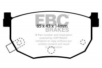 DP528  EBC Brakes Ultimax2 Тормозные колодки зад. HYUNDAI Coupe