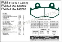 FA092/3 EBC BRAKES Organic тормозные колодки
