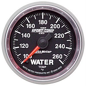 2-1/16" датчик температура воды, 100- 260`F, FSE AUTO METER #3655 Water Temperature