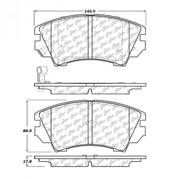 104.14040 Тормозные колодки Posi-Quiet Metallic BUICK, CHEVROLET, SAAB перед 