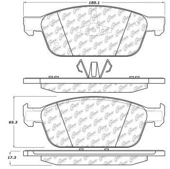105.16450 Тормозные колодки Posi-Quiet Ceramic FORD, LINCOLN перед 