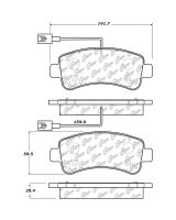 106.17461 Тормозные колодки PosiQuiet Extended Wear DODGE зад.