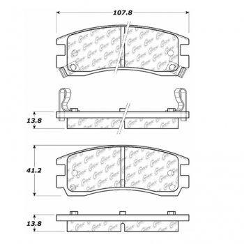 106.07140 Тормозные колодки PosiQuiet Extended Wear BUICK ; BUICK/LEABRE; BUICK/PARKFWD