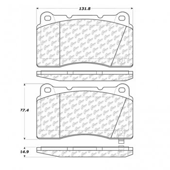 106.10010 Тормозные колодки PosiQuiet Extended Wear BUICK, CADILLAC, CHEVROLET, FORD, MITSUBISHI, SUBARU, VOLVO перед 