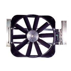 475 Flex-a-Lite Электрический вентилятор 15" вытяжной   Fan shroud is 16" tall by 18" wide and 4.25" thick Direct bolt-on with custom brackets for easy installation 15-inch, 10 blade fans flows air up to 2050 cubic feet per minute to provide constant cooling, regardless of engine RPM Draws only 10.5 amps Comes with an adjustable temperature thermostat that allow greater control over fan operation  