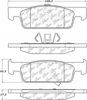 105.18301 Тормозные колодки Posi-Quiet Ceramic SMART перед