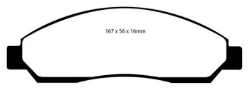 DP61705 EBC Brakes Greenstuff тормозные колодки перед. HOLDEN Rodeo; ISUZU D-MAX, Rodeo выпуска 2002-2008 года