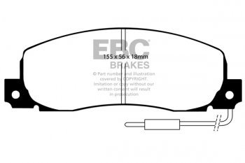 DP544 EBC Brakes Ultimax2 Тормозные колодки перед  OPEL Arena; RENAULT Trafic; VAUXHALL Arena выпуска 1984-2000 года