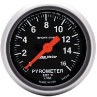 2-1/16" E.G.T. датчик пирометр 0-1600`F, SPORT-COMP AUTO METER #3343