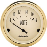 2" Вольтметр, 8-18 VOLTS ELEC, GOLDEN OLDIES AUTO METER #1592