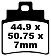SFA355HH EBC BRAKES  Double-H тормозные колодки  ARCTIC CAT 250, 300; GILERA Oregon; KYMCO Grand, KXR, Maxxer, MXU, Urban; MASAI A300, A450; SYM GTS, Joymax, Voyager 2001-2012 года выпуска