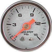 датчик давления, 0-15 PSI SPORT-COMP, SILVER AUTO METER #2178