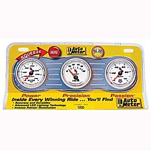 INTERACT PACK, OIL/WATER VOLT, MECH, C2 AUTO METER #7200 Three-GaugeInteract Pack (Water, Volt, Oil)