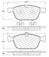 104.14120 Тормозные колодки Posi-Quiet Metallic VOLVO перед