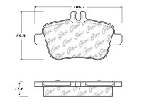 105.16461 Тормозные колодки Posi-Quiet Ceramic INFINITI, MERCEDES-BENZ зад.